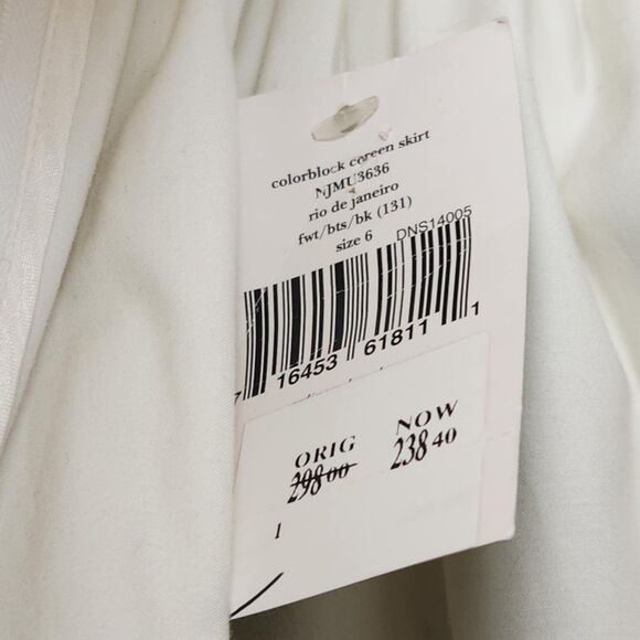 Kate Spade Women’s Pleated Midi Skirt Brown Black Size 6 Side Zip Classic NWT - Picture 13 of 16